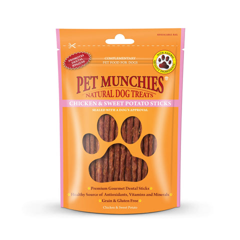 Pet Munchies Sweet Potato Sticks Dog Treats 90g